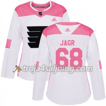 Philadelphia Flyers tröja Jaromir Jagr 68 Vit 2017-2018 Adidas Rosa Fashion Authentic - Dame NHL Tröjor Philadelphia Flyers tröja Jaromir Jagr 68 Vit 2017-2018 Adidas Rosa Fashion Authentic - Dame NHL Tröjor